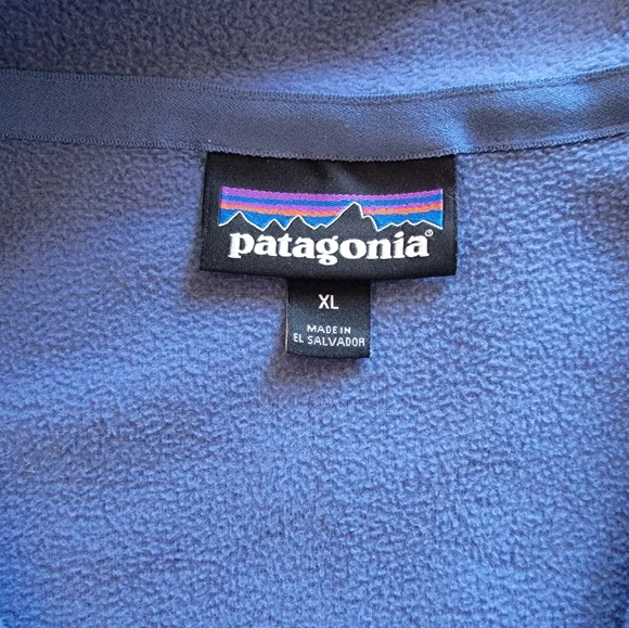Patagonia XL 1/4 Microfleece Fleece Pullover Blue - Picture 4 of 4